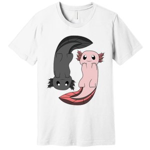 Funny Axolotl  I Yin Yang Reptile  Premium T-Shirt