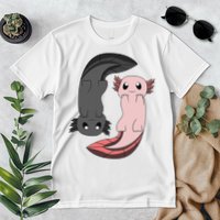Funny Axolotl  I Yin Yang Reptile  Premium T-Shirt