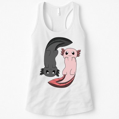 Funny Axolotl  I Yin Yang Reptile  Womens Tank Top