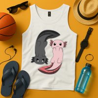 Funny Axolotl  I Yin Yang Reptile  Tank Top