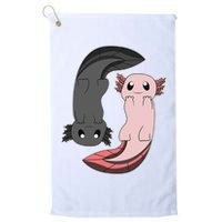 Funny Axolotl  I Yin Yang Reptile  Golf Towel