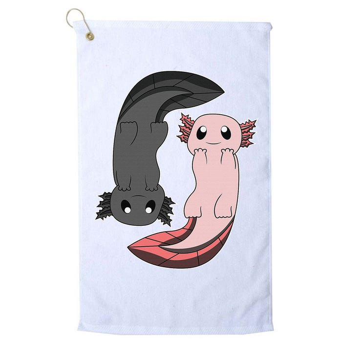 Funny Axolotl  I Yin Yang Reptile  Golf Towel