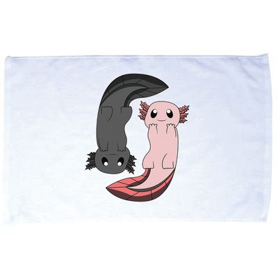 Funny Axolotl  I Yin Yang Reptile  Microfiber Hand Towel