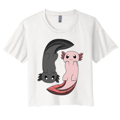 Funny Axolotl  I Yin Yang Reptile  Crop Top