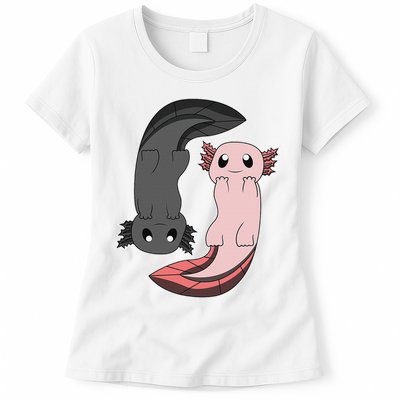 Funny Axolotl  I Yin Yang Reptile  Womens T-Shirt