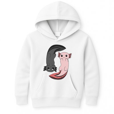Funny Axolotl  I Yin Yang Reptile  Kids Hoodie