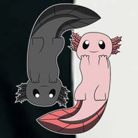 Funny Axolotl  I Yin Yang Reptile  Infant Baby Jersey Bodysuit