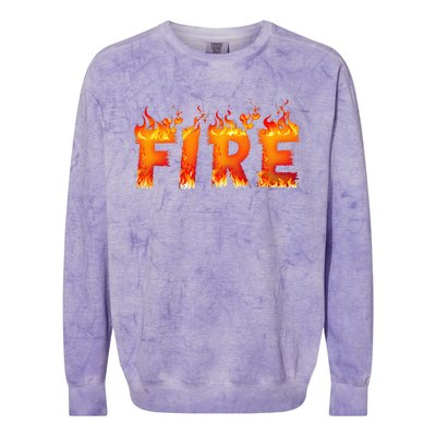 Fire and Ice Last Minute Halloween Matching Couple Costume Colorblast Crewneck Sweatshirt