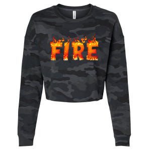 Fire and Ice Last Minute Halloween Matching Couple Costume Cropped Pullover Crew