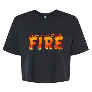 Fire and Ice Last Minute Halloween Matching Couple Costume Bella+Canvas Jersey Crop Tee