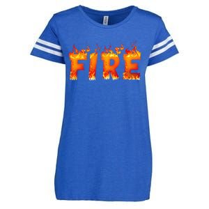 Fire and Ice Last Minute Halloween Matching Couple Costume Enza Ladies Jersey Football T-Shirt