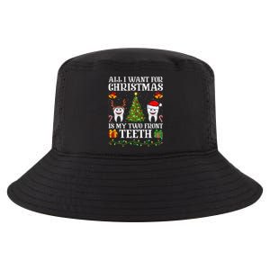 Funny All I Want For Christmas Is My Two Front Teeth Xmas Cool Gift Cool Comfort Performance Bucket Hat