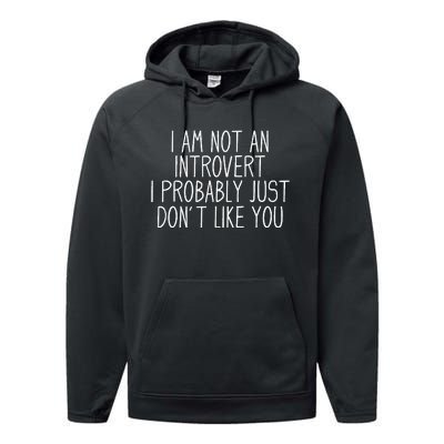 Funny Antisocial Introvert Performance Fleece Hoodie