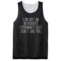 Funny Antisocial Introvert Mesh Reversible Basketball Jersey Tank