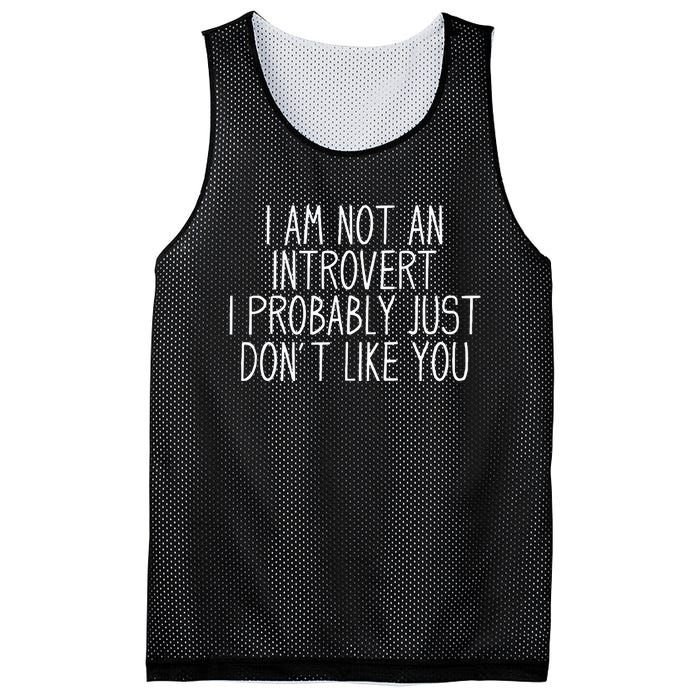 Funny Antisocial Introvert Mesh Reversible Basketball Jersey Tank