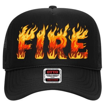 Fire And Ice Last Minute Halloween Matching Couple Costume Gift High Crown Mesh Back Trucker Hat