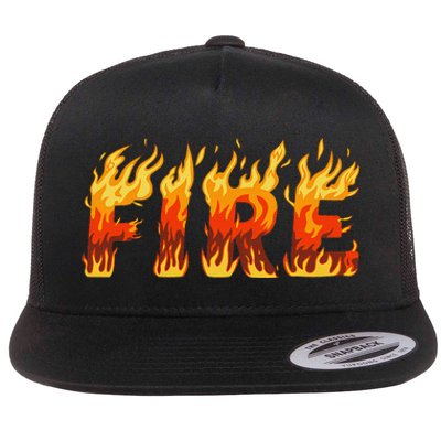 Fire And Ice Last Minute Halloween Matching Couple Costume Gift Flat Bill Trucker Hat