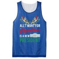 Funny All I Want For Christmas Is A New President Ugly Xmas Funny Gift Mesh Reversible Basketball Jersey Tank