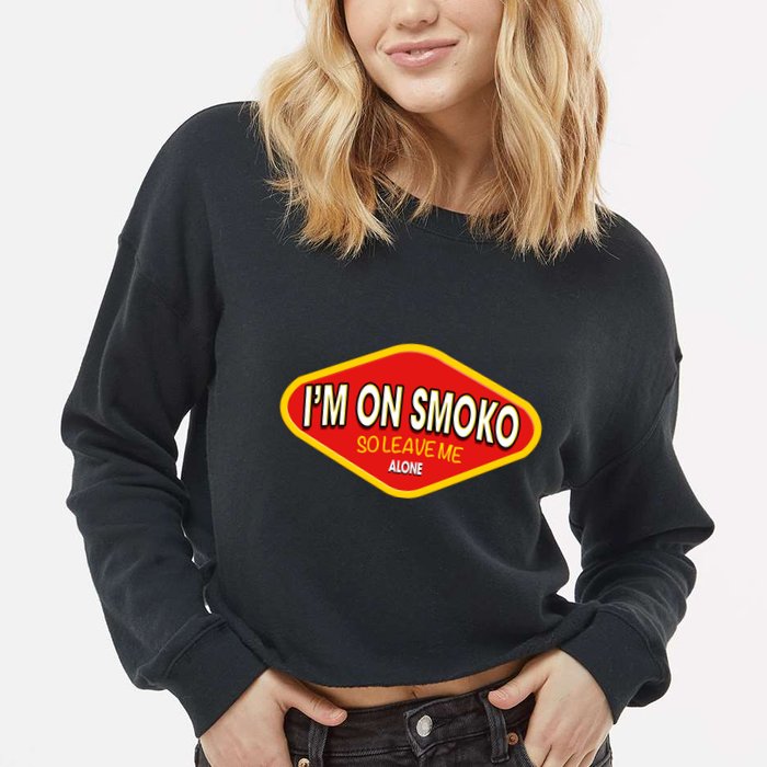 Funny Australia I'm On Smoko The Chats Straya Aussie Punk Cropped Pullover Crew