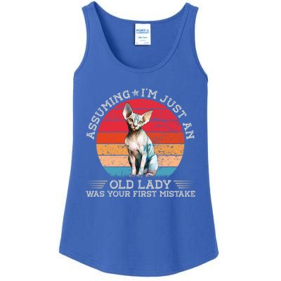 Funny Assuming Im Just An Old Lady Was Your First Mistake Great Gift Ladies Essential Tank