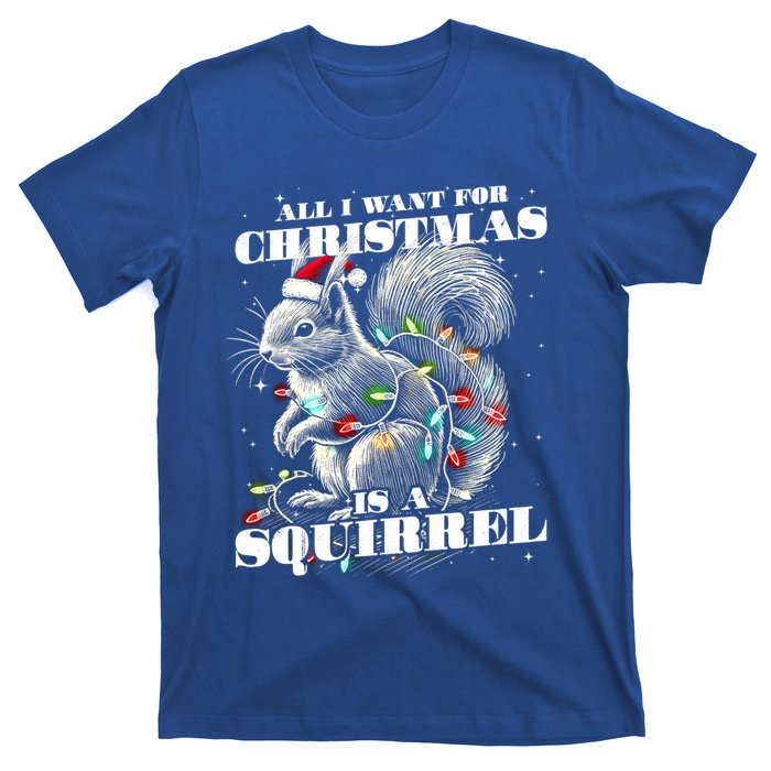 Funny All I Want For Christmas Is A Squirrel Gift T-Shirt