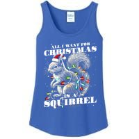 Funny All I Want For Christmas Is A Squirrel Gift Ladies Essential Tank