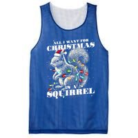 Funny All I Want For Christmas Is A Squirrel Gift Mesh Reversible Basketball Jersey Tank