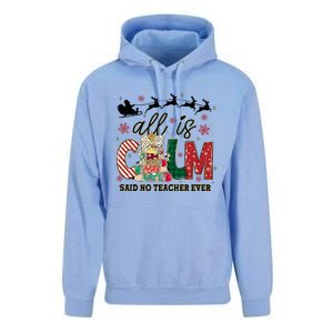 Funny All Is Calm Said No Teacher Ever Teacher Christmas Unisex Surf Hoodie