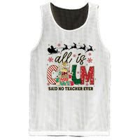 Funny All Is Calm Said No Teacher Ever Teacher Christmas Mesh Reversible Basketball Jersey Tank