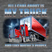 Funny All I Care About Is My Truck And Maybe 3 People Zip Tote Bag