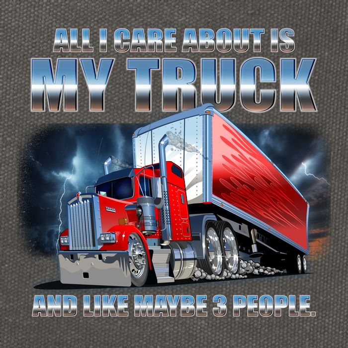 Funny All I Care About Is My Truck And Maybe 3 People Cotton Canvas Backpack