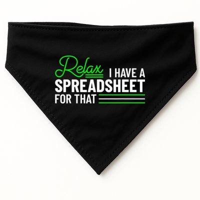 Funny Accountant I Have A Spreadsheet For That Accounting USA-Made Doggie Bandana