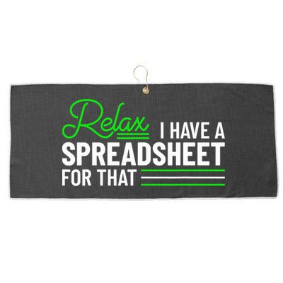 Funny Accountant I Have A Spreadsheet For That Accounting Large Microfiber Waffle Golf Towel