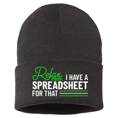 Funny Accountant I Have A Spreadsheet For That Accounting Sustainable Knit Beanie