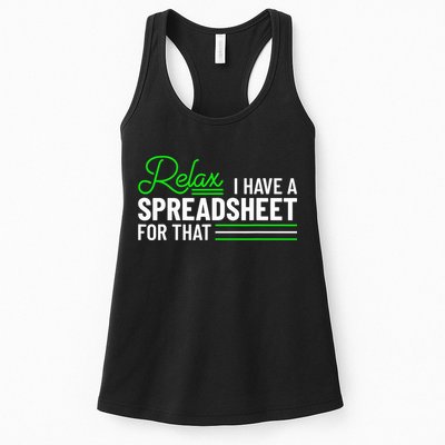 Funny Accountant I Have A Spreadsheet For That Accounting Womens Tank Top