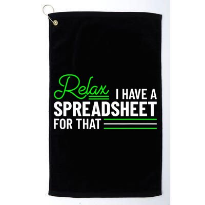 Funny Accountant I Have A Spreadsheet For That Accounting Golf Towel