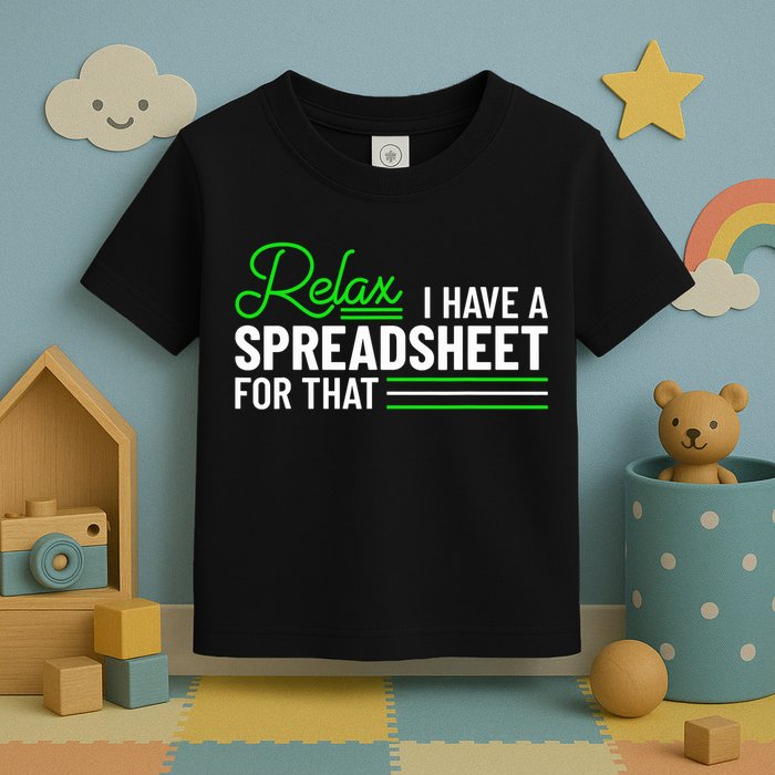 Funny Accountant I Have A Spreadsheet For That Accounting Toddler T-Shirt