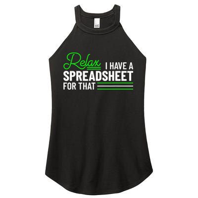 Funny Accountant I Have A Spreadsheet For That Accounting Women's Perfect Tri Rocker Tank