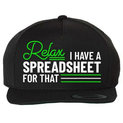 Funny Accountant I Have A Spreadsheet For That Accounting Wool Snapback Cap
