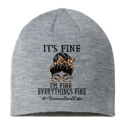 Funny Accountant Its Fine Im Fine And Everythings Fine Sustainable Beanie