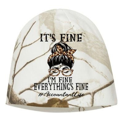 Funny Accountant Its Fine Im Fine And Everythings Fine Kati - Camo Knit Beanie