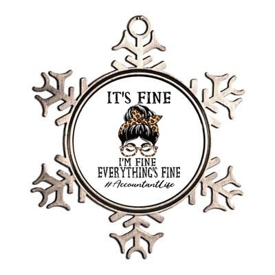 Funny Accountant Its Fine Im Fine And Everythings Fine Metallic Star Ornament