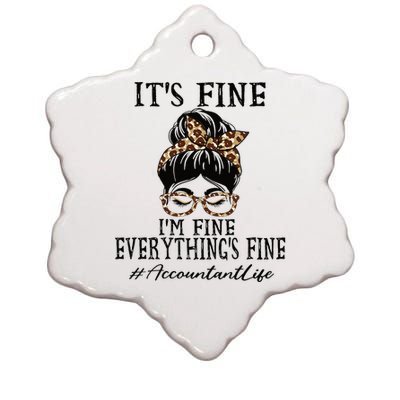 Funny Accountant Its Fine Im Fine And Everythings Fine Ceramic Star Ornament