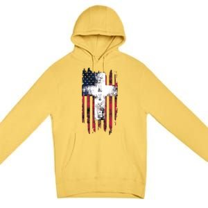 Faith American Flag Cross Premium Pullover Hoodie