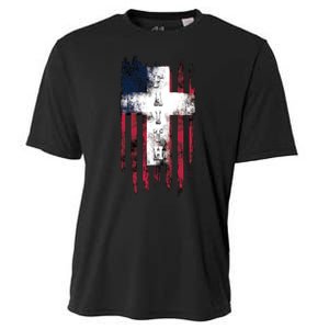 Faith American Flag Cross Cooling Performance Crew T-Shirt