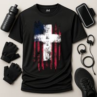 Faith American Flag Cross Cooling Performance Crew T-Shirt
