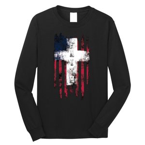 Faith American Flag Cross Long Sleeve Shirt