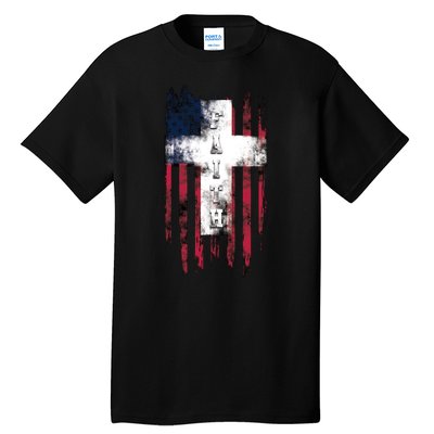 Faith American Flag Cross Tall T-Shirt