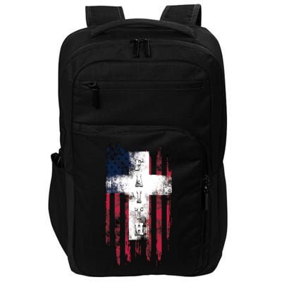 Faith American Flag Cross Impact Tech Backpack