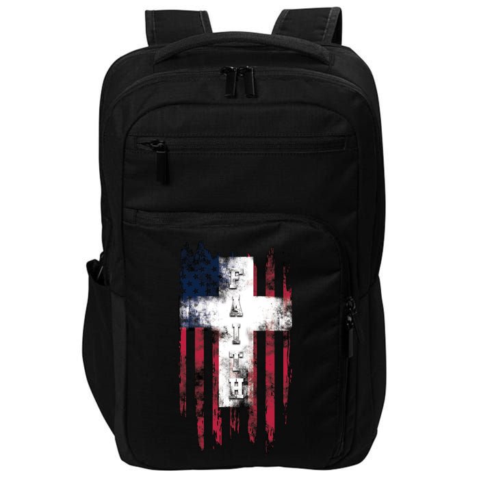 Faith American Flag Cross Impact Tech Backpack
